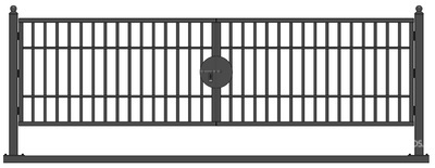 Quantity of (3) 2026 suhivelee NFG-20FC-3 Heavy Duty Bi-Parting Farm Driveway Gate (Unused)