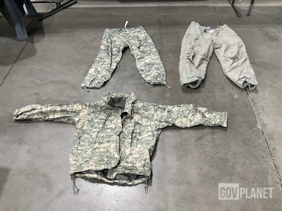 (3) Pairs of Extreme Cold Weather Trousers, (30) Jackets & Assorted Items