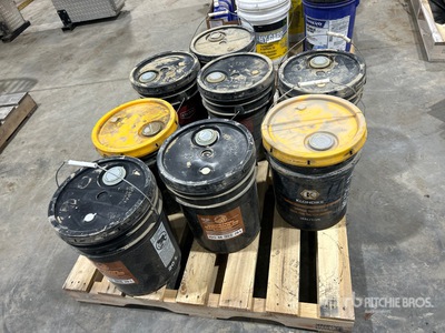 Quantity of (8) Pail Of Assorted Lubricant (Unused)