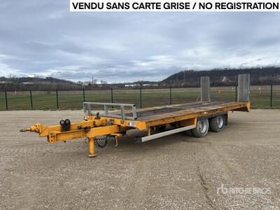 2011 GOURDON PEB190 T/A Remorque Porte-Engin 2 Essieux Lowboy Trailer