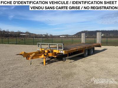 2011 GOURDON PEB190 T/A Remorque Porte-Engin 2 Essieux Przyczepa niskopodwoziowa