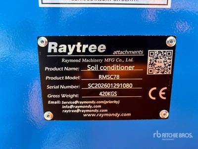 2026 Raytree RMSC78 78 in Skid Steer Power Rake (Unused)