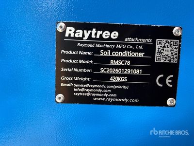 2026 Raytree RMSC78 78 in Skid Steer Power Rake (Unused)