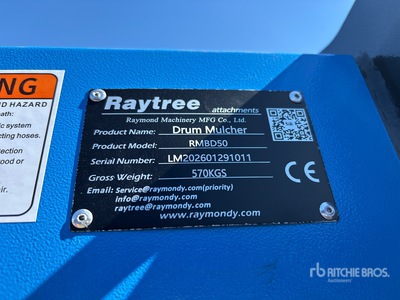 2026 Raytree RMBD50 50 in Drum Skid Steer Mulcher (Unused)