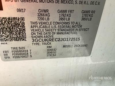 2018 Chevrolet 1500 LT 4x4 Crew Cab Pickup