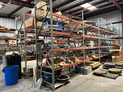 Quantity of (2) 4' Deep x 40' Long x 12' High steel shelving Regale