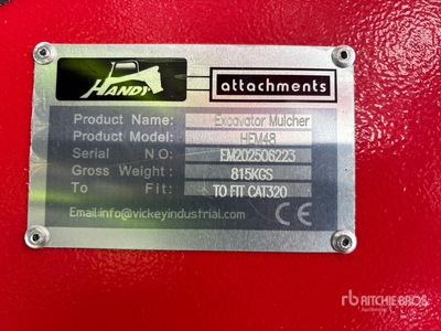 2025 Handy HEM48 48 in Excavator Mulcher - Fits Cat 320 (Unused)