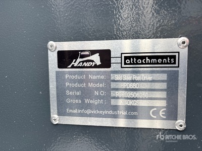 2025 Handy HPD680 Skid Steer Post Driver (Unused)