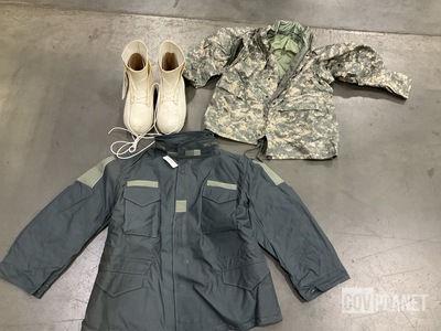(3) Cold Weather Coats, (9) Cold Weather Parkas & Assorted Items