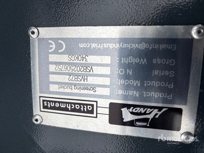 2025 Handy HVSB72 72 in Skid Steer Screening Bucket (Unused)