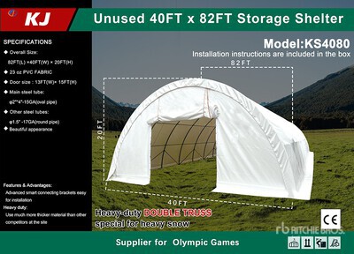 2026 KJ KS4080 40 ft x 82 ft Storage Building (Unused)