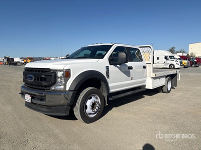 2021 Ford F-450 XL 4x2 Crew Cab Flatbed Truck