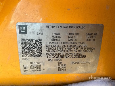 2018 Chevrolet Colorado 4x2 Crew Cab Pickup