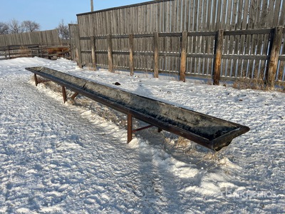 Quantity of (4) 30 ft Bunk Livestock Feeder