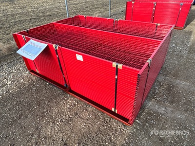 Quantity of (30) Canex 8 ft x 6 ft Powder Coated Bauzaun (Unused)