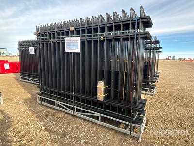 Quantity of (20) Canex 10 ft x 7 ft Powder Coated Wrought Iron Site Fence (Unused)