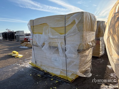 Quantity of (144) 1/2 in x 4 ft x 8 ft Fiberglass Insulation (Unused)