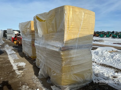 Quantity of (144) 1/2 in x 4 ft x 8 ft Fiberglass Insulation (Unused)