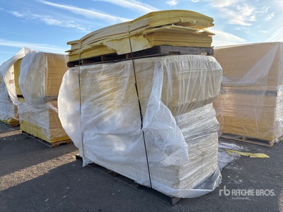 Quantity of (144) 1/2 in x 4 ft x 8 ft Fiberglass Insulation (Unused)
