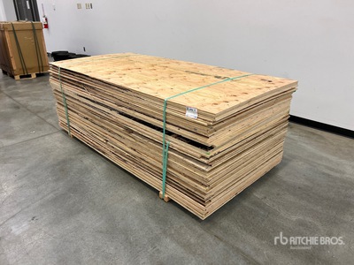 Quantity of (60) 4 ft x 8 ft (.5 in Thick) CSP/DFP No Stamp Plywood (Unused)