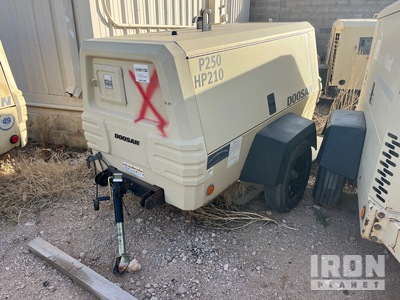 2018 Doosan P250/HP210WD0-T4F 250 cfm Mobile Air Compressor (Inoperable)