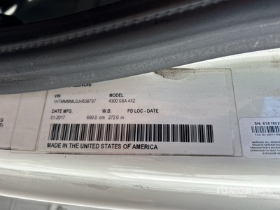 2018 International 4300 4x2 バントラック