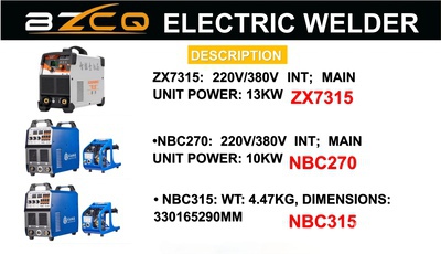 Quantity of (3) 2026 BZCQ NBC Lote de Soldadoras Electricas (Sin Usar) / Schweißgerät (Unused)