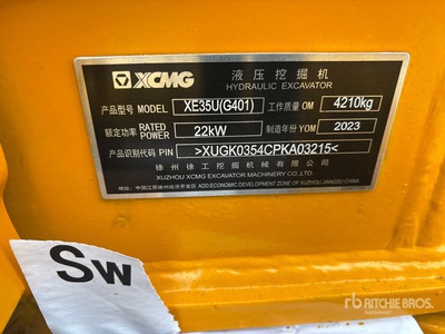 2023 XCMG XE35U Mini Excavator