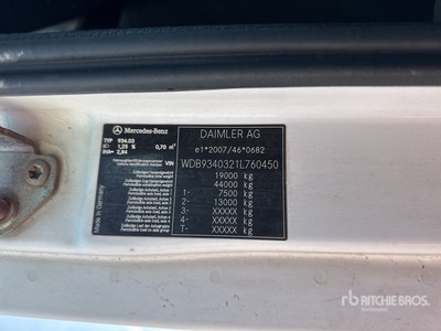 2013 Mercedes-Benz ACTROS 1844 Tracteur Routier تراكتور شاحنة بسقف (أحادي المحور)