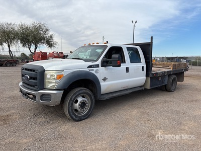 2015 Ford F-550 XL 4x4 Crew Cab Flatbed Truck