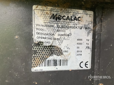2019 Mecalac 6s MDX 6 ton Swivel Dumper