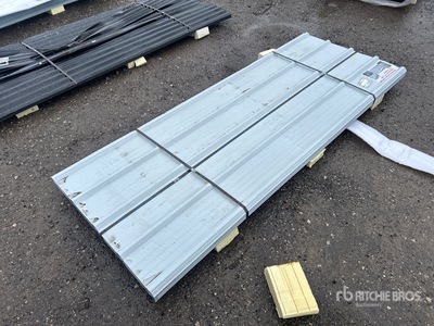Quantity of (70) 7.87 ft x 3 ft White Metal Roof Panels (Unused)