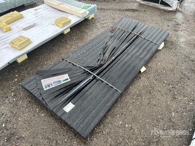 Quantity of (70) 7.87 ft x 3 ft Black Metal Roof Panels (Unused)