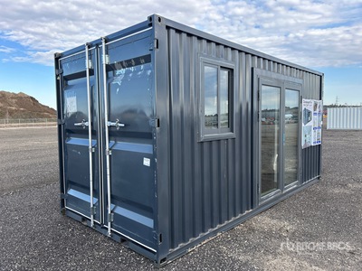 16 ft 9 in x 7 ft 4 in Skid-Mounted x 8 ft 1 in Containerized Mobile Office
