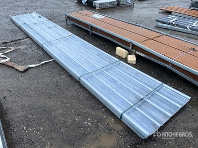 Quantity of (50) 35 in X 19.69 ft Corrugated Polycarbonate Roof Panels Materiale edile (Unused)