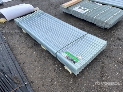 Quantity of (100) 7.87 ft X 3 ft Clear Polycarbonate Roof Panel (Unused)