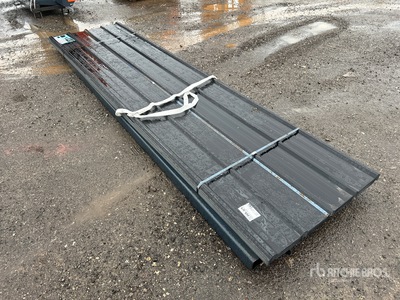 Quantity of (70) 12 ft x W 3 ft Black Metal Roof Panels (Unused)
