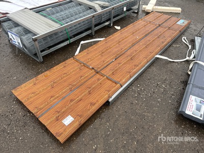 Quantity of (30) 12 ft x W 3 ft Wood Grain Wall Panels معدات بناء متنوعة