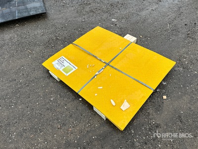 Quantity of (20) 3 ft x 4 ft Yellow Steel Diamond Plate