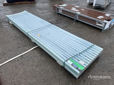 Quantity of (100) 12 ft x W 3 ft Polycarbonate Roof Panels in Clear معدات بناء متنوعة (Unused)