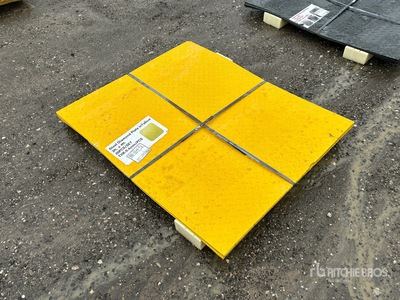 Quantity of (20) 3 ft x 4 ft Yellow Steel Diamond Plate