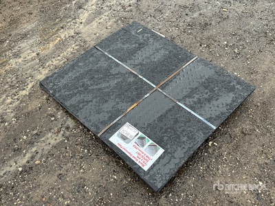 Quantity of (20) 3 ft 4 in x 4 ft Black Steel Diamond Plate