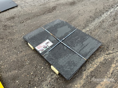 Quantity of (20) 3 ft x 4 ft Black Steel Diamond Plate