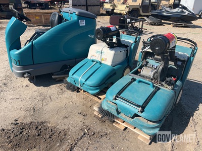 (2) Tennant 3640 Floor Sweepers & (1) Tennant T16 Floor Scrubber