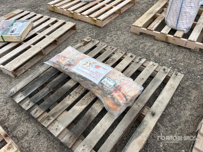 Quantity of (10) Yellow Heavy Duty Ratchet Straps