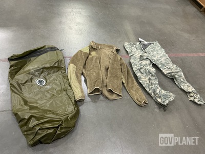 (6) Cold Weather Jackets, (24) Main Pack Waterproofing Bags & Assorted Items