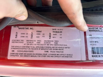 2014 International Prostar 6x4 3-Achs Sattelzugmaschine