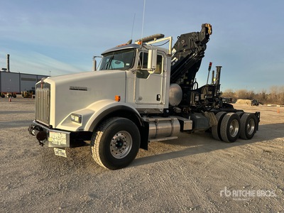 2011 Hiab 422EP-2 HIPRO 26450 lb Knuckle Boom on 2012 Kenworth T800 6x4 Truck Tractor w/Crane