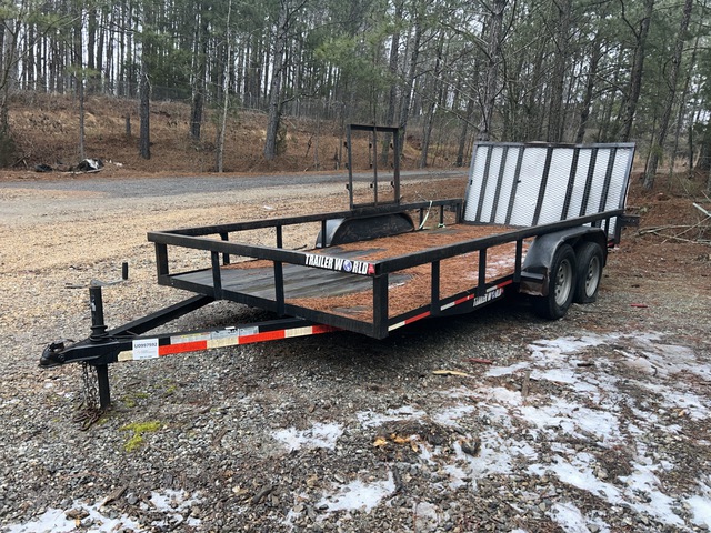 2022 Trailer World TLWG716 16 ft T/A Utility Trailer