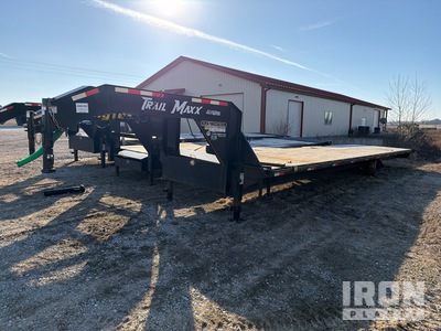2023 Trailmaxx SD27-40 14000 lb 40 ft T/A Gooseneck Flatbed Trailer